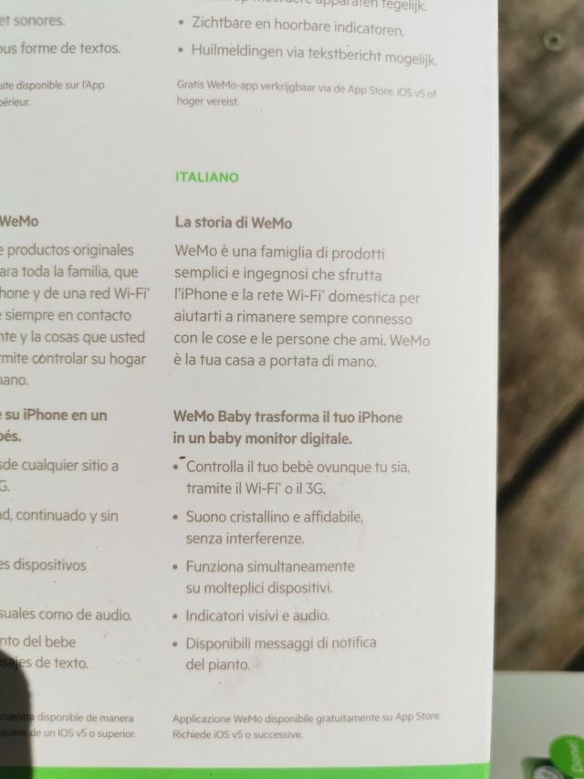 BELKIN WeMo BABY MONITOR PER IPHONE