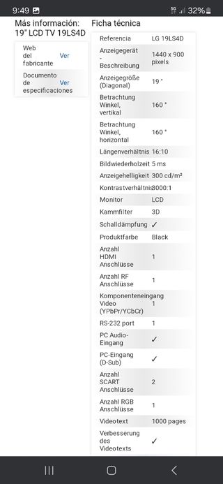 TV LG  19LS4D 19 pulgadas + TDT DVB/T2 nuevo