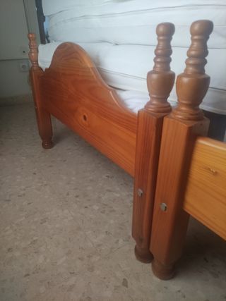 Cama litera provenzal con somier 