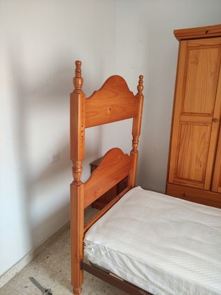 Cama litera provenzal con somier 