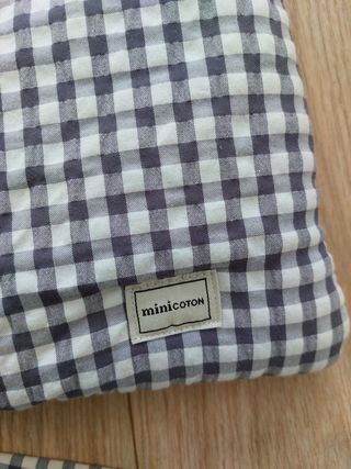 Conjunto Bolso y colchoneta Minicoton vichi gris