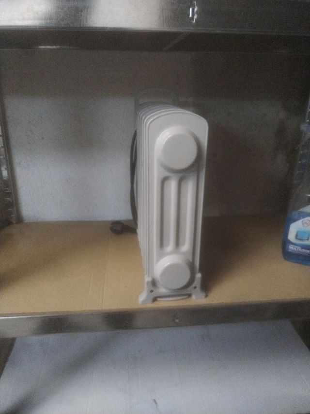 Piccolo radiatore elettrico. Camper van.