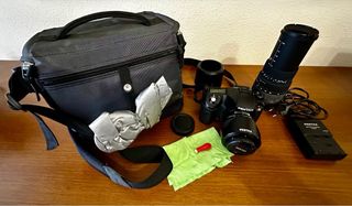 Cámara reflex digital PENTAX K10D y objetivo SIGMA