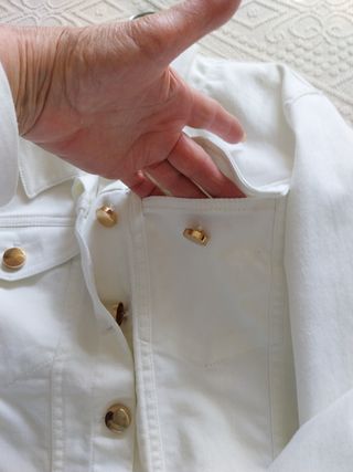 Chaqueta vaquera blanca mujer.