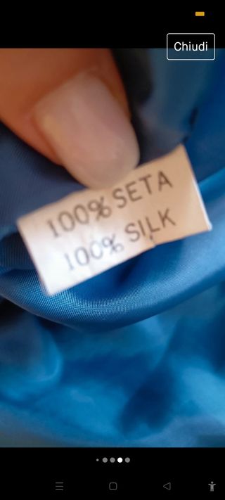 Bomber Vintage di seta, colore blu chiar