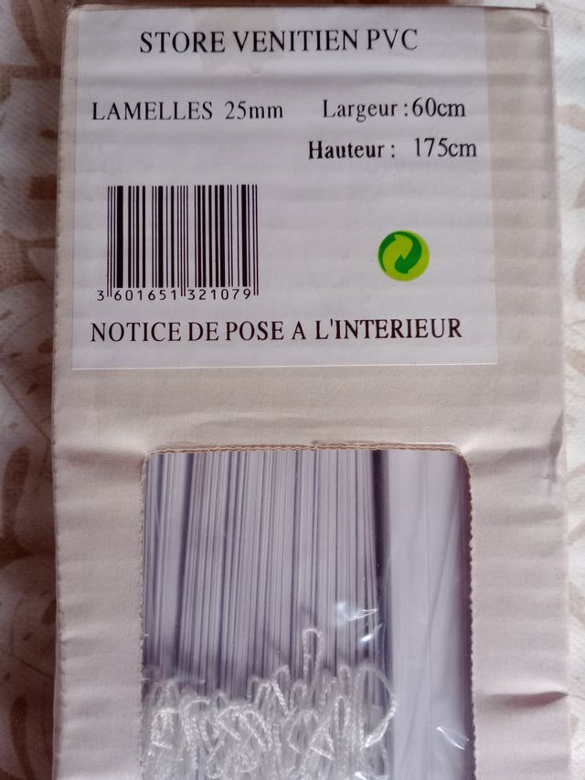 Estor veneciano blanco. 60x175