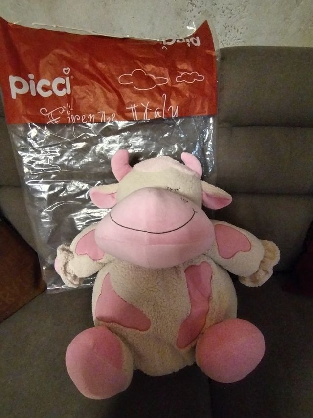 Peluche mucca Lola rosa.