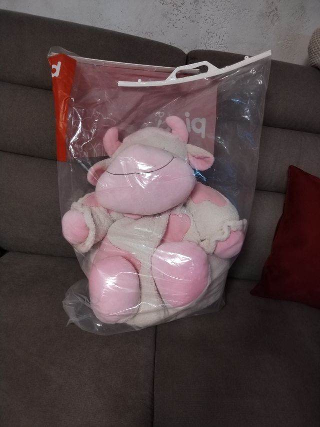Peluche mucca Lola rosa.