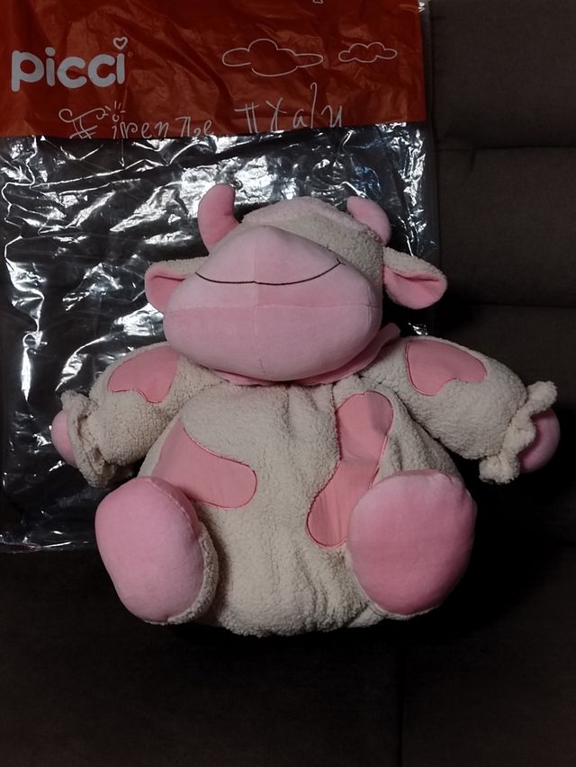 Peluche mucca Lola rosa.