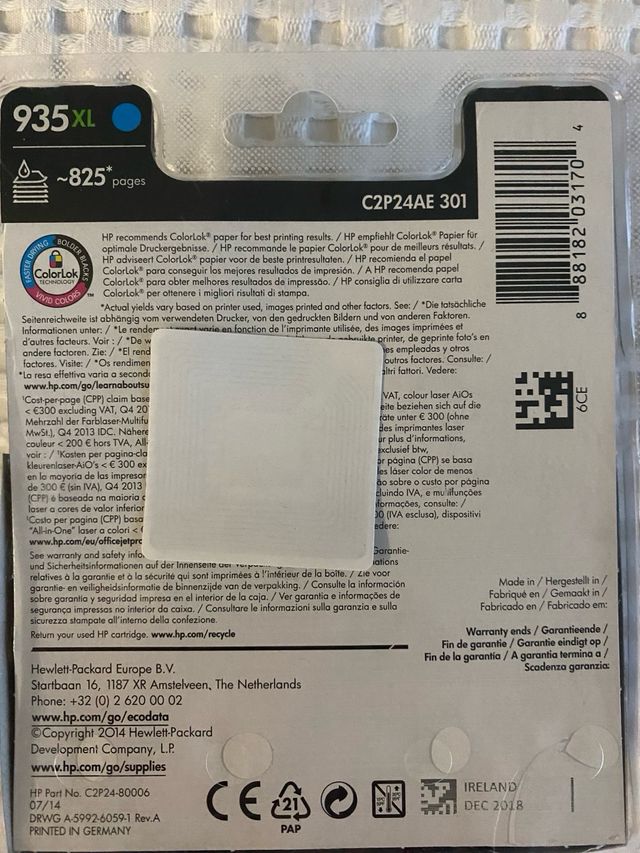 cartucho de tinta de impresora