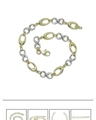 Pulsera oro/oro boanco