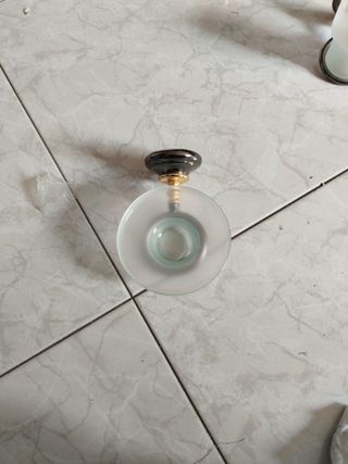 Juego seis accesorios baño grafito dorado