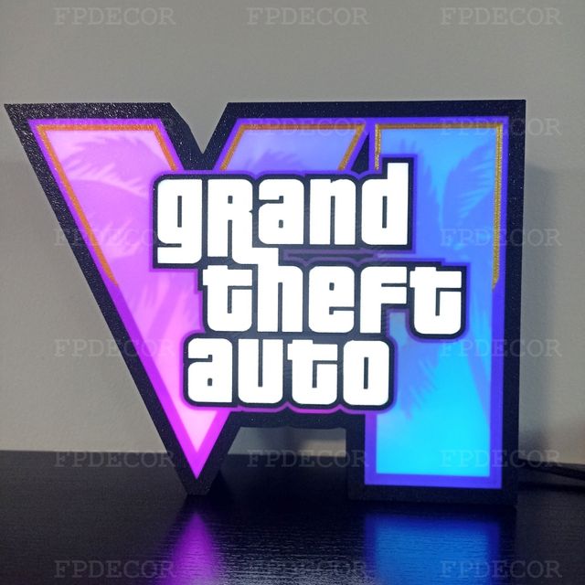 Grand Theft Auto 6 com LED RGB! GTA decorativo
