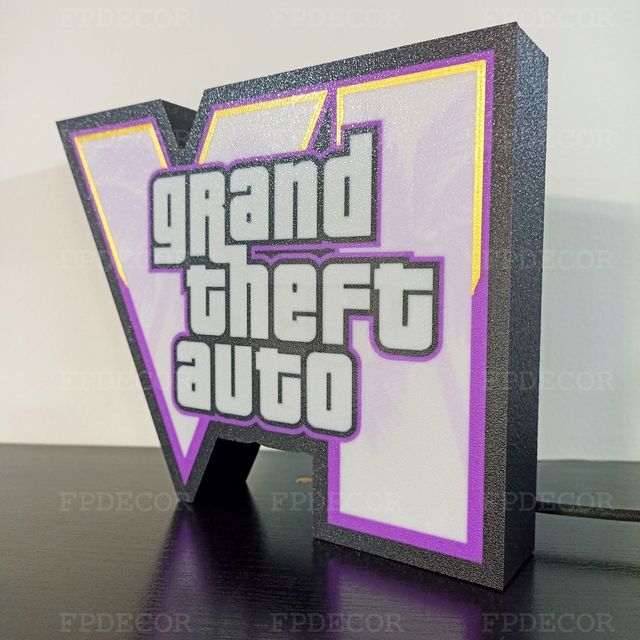 Grand Theft Auto 6 com LED RGB! GTA decorativo