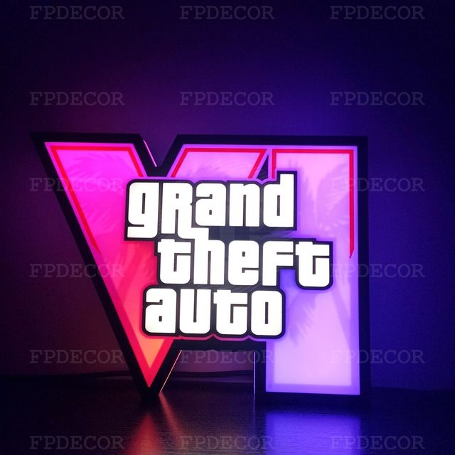 Grand Theft Auto 6 com LED RGB! GTA decorativo