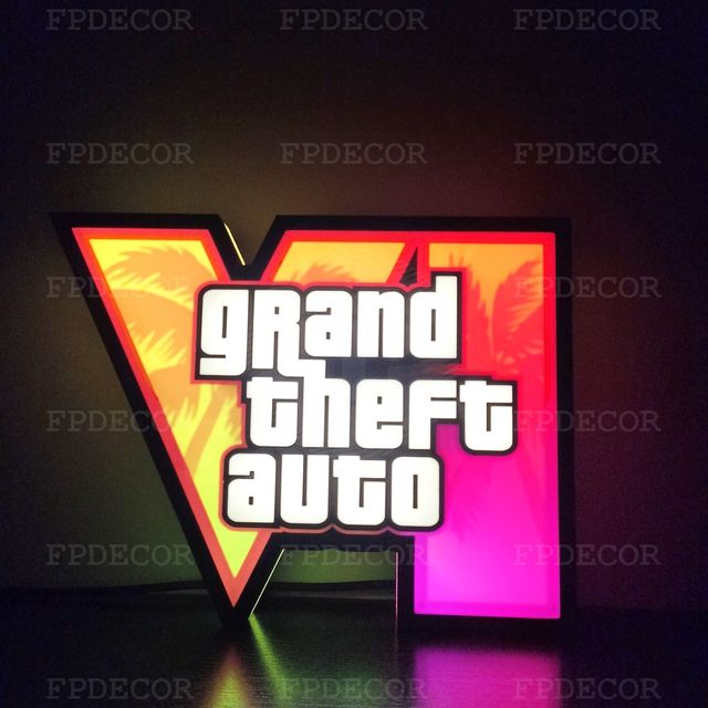 Grand Theft Auto 6 com LED RGB! GTA decorativo