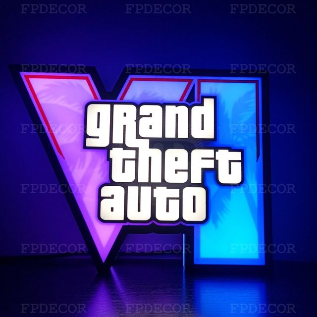 Grand Theft Auto 6 com LED RGB! GTA decorativo
