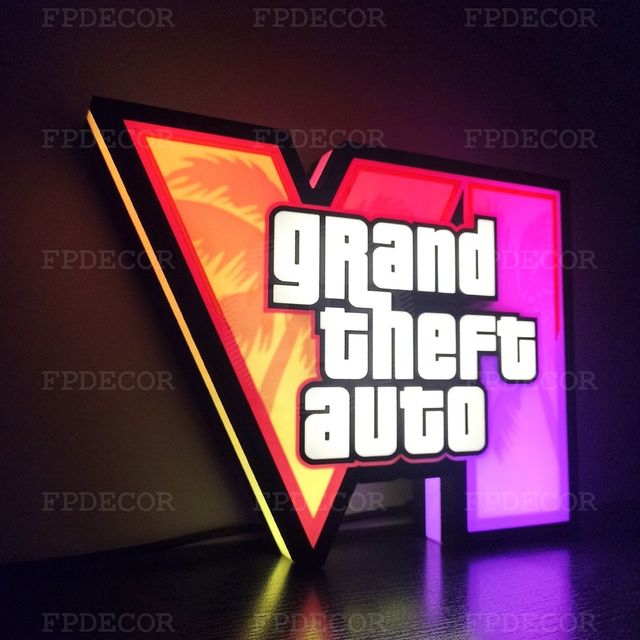 Grand Theft Auto 6 com LED RGB! GTA decorativo