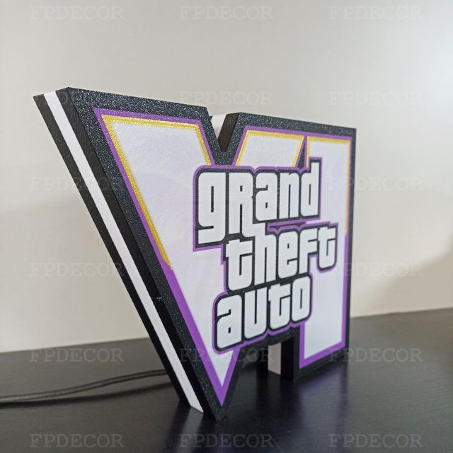 Grand Theft Auto 6 com LED RGB! GTA decorativo