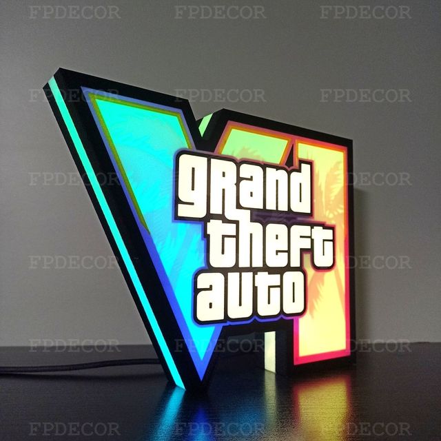 Grand Theft Auto 6 com LED RGB! GTA decorativo