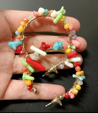 Pendientes aro de piedras