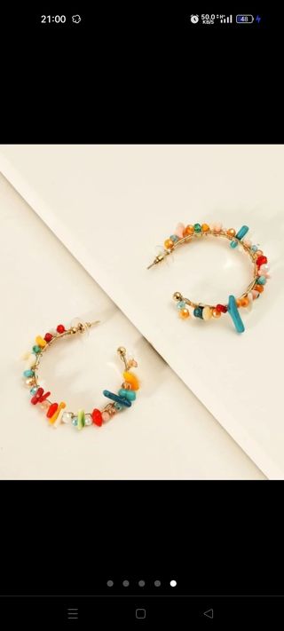 Pendientes aro de piedras