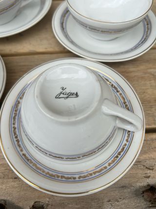 JUEGO CAFE ANTIGUO PORCELANA JÄGER