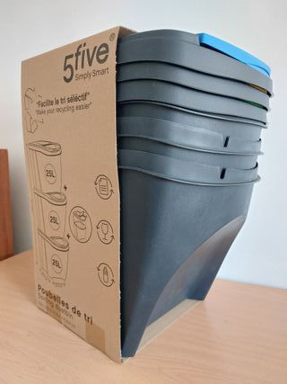 3 Cubos de Reciclaje Apilables NUEVOS