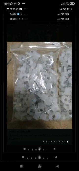 Grapas sujeción cables