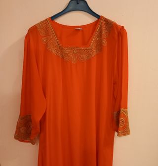 Abito completo pakistano arancione