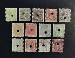 Lote sellos Telégrafos precio Cat 136€