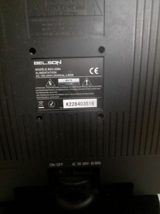 Televisión 22 pulgadas