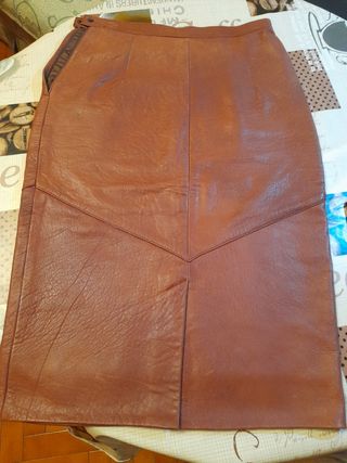 Falda piel vintage