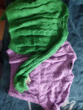 Jerseys chica verde y lila