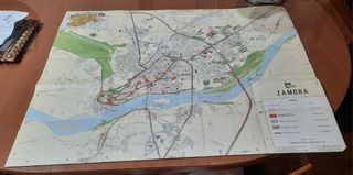 MAPA ANTIGUO DE ZAMORA. 1986.