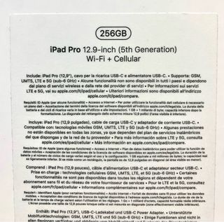 Ipad Pro 12.9 (5th Gen.) WiFi + Cellular | 256 GB