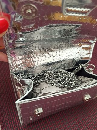 Mini Bolso plateado de Shein