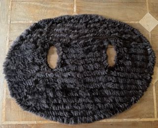 Chaqueta de punto de conejo marrón oscuro T. S