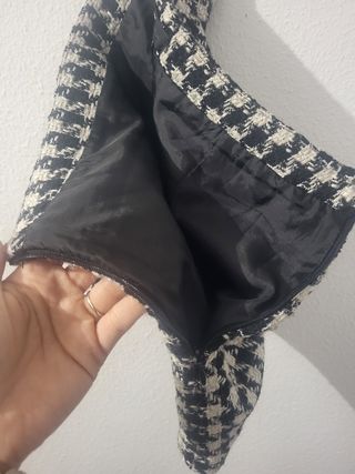 Minifalda mango 38 estampado cuadros 