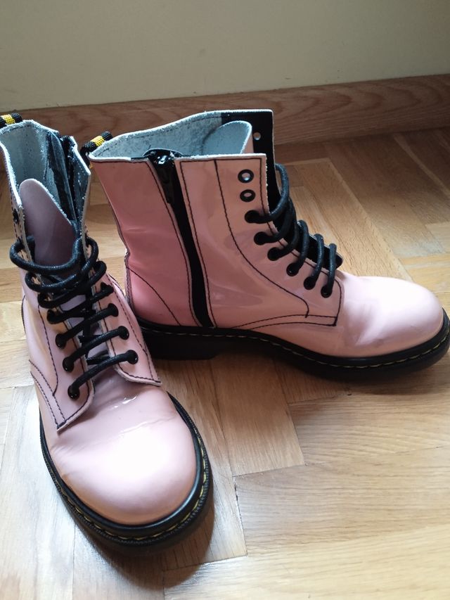 Botas militares rosas