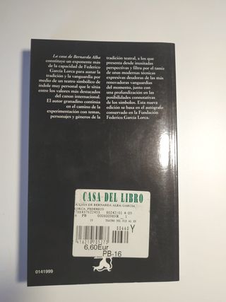 LA CASA DE BERNARDA ALBA. FEDERICO GARCÍA LORCA.