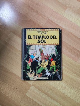 Tintin El templo del Sol lomo tela. Segunda edicio