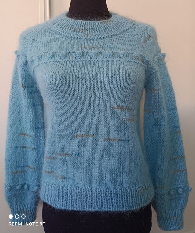 Jersey azul celeste handmade