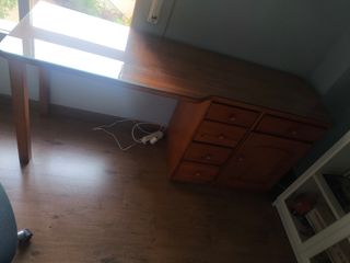 Mueble escritorio madera pino macizo a medida