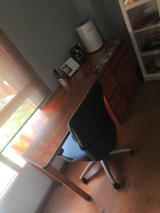 Mueble escritorio madera pino macizo a medida