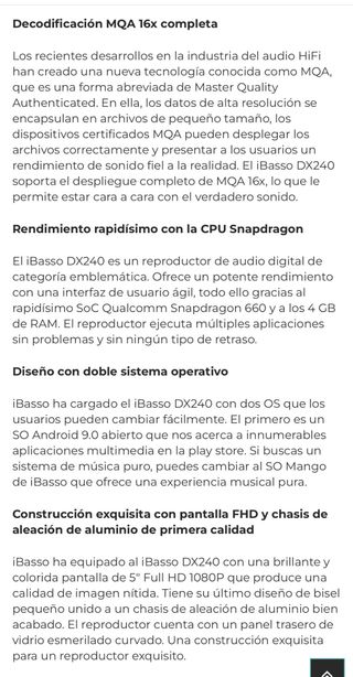 Reproductor Hi-Fi IBASSO DX240 con Android 11!!