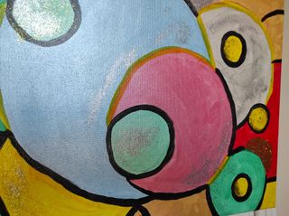 Quadro moderno acrilico con glitter