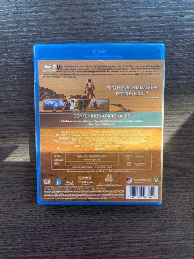 Marte película Blu Ray