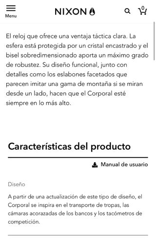 Reloj NIXON Corporal Stainless Steel