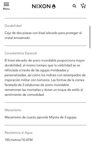 Reloj NIXON Corporal Stainless Steel